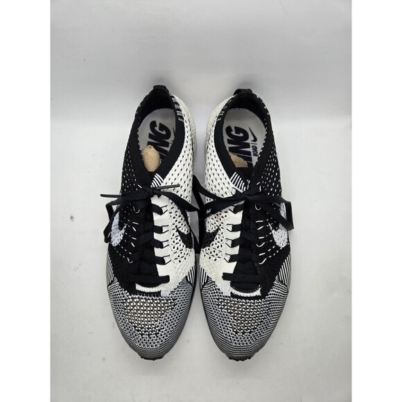 Nike Flyknit Racer Oreo Shoes Mens 6.5 Black White Road Running Athletic Sneaker main image 8